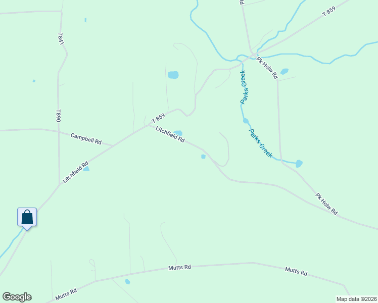 map of restaurants, bars, coffee shops, grocery stores, and more near 1600 Litchfield Road in Sayre