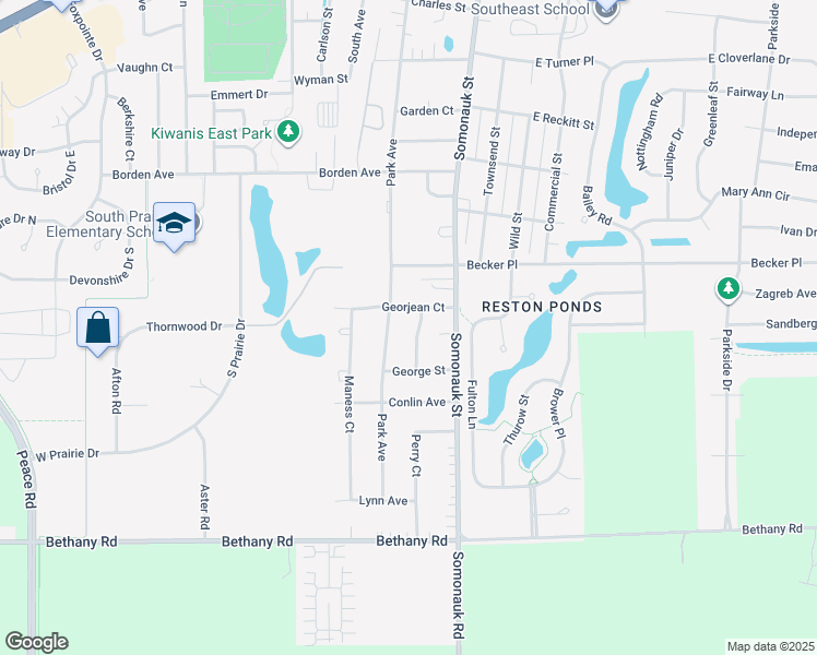map of restaurants, bars, coffee shops, grocery stores, and more near 331 Georjean Court in Sycamore