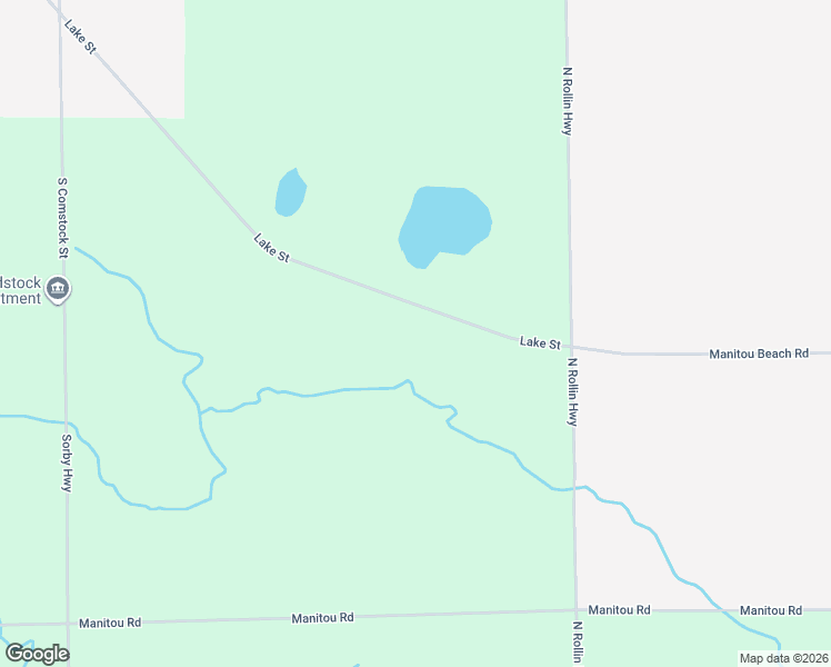 map of restaurants, bars, coffee shops, grocery stores, and more near 17345 Manitou Beach Road in Addison