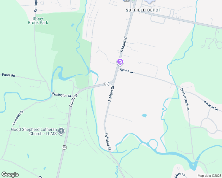 map of restaurants, bars, coffee shops, grocery stores, and more near 339 South Main Street in Suffield