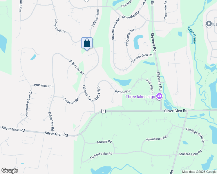 map of restaurants, bars, coffee shops, grocery stores, and more near 38W570 Barb Hill Drive in St. Charles