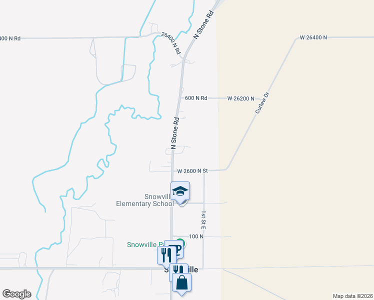 map of restaurants, bars, coffee shops, grocery stores, and more near 390 North Stone Road in Snowville