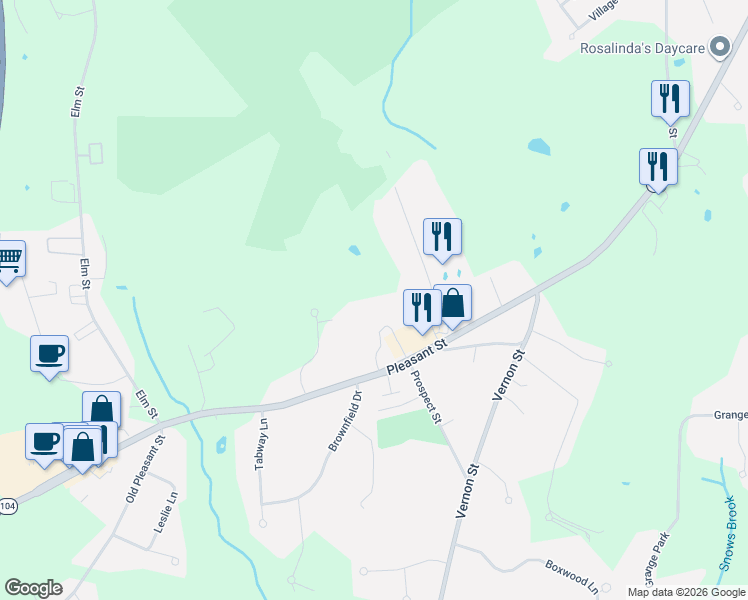 map of restaurants, bars, coffee shops, grocery stores, and more near 25 Scotland Boulevard in Bridgewater