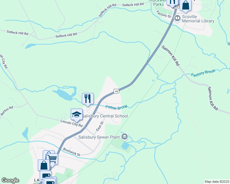 map of restaurants, bars, coffee shops, grocery stores, and more near Main Street in Salisbury