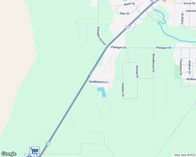 map of restaurants, bars, coffee shops, grocery stores, and more near in Dowagiac