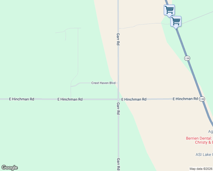 map of restaurants, bars, coffee shops, grocery stores, and more near 2425 East Hinchman Road in Berrien Springs