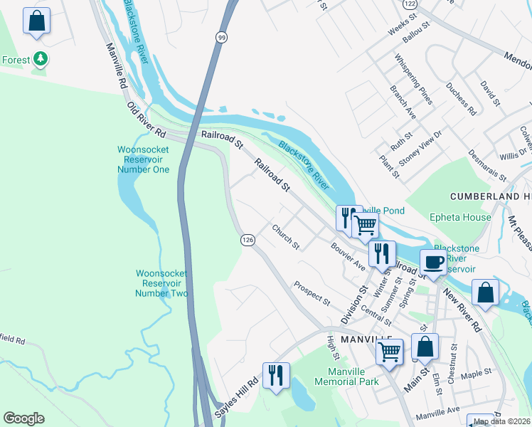 map of restaurants, bars, coffee shops, grocery stores, and more near 114 Bouvier Avenue in Lincoln