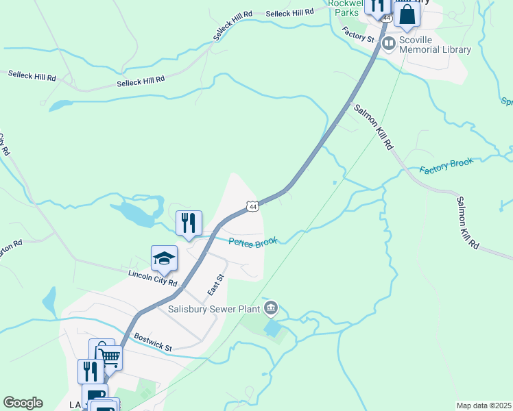 map of restaurants, bars, coffee shops, grocery stores, and more near Main Street in Salisbury