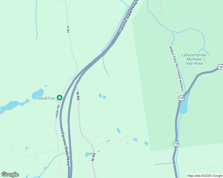 map of restaurants, bars, coffee shops, grocery stores, and more near 216 North Road in Red Hook