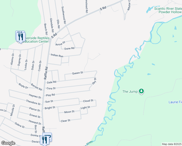 map of restaurants, bars, coffee shops, grocery stores, and more near 26 Queen Street in Enfield