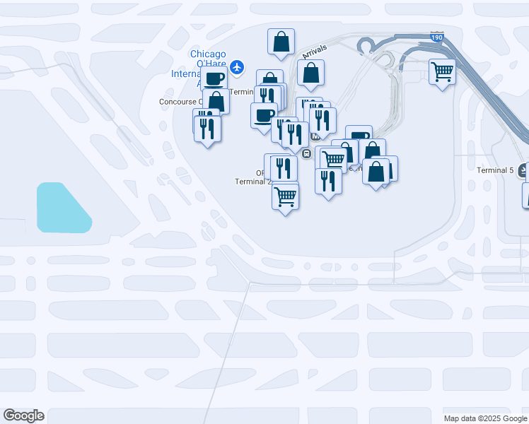 map of restaurants, bars, coffee shops, grocery stores, and more near 10000 West Balmoral Avenue in Chicago