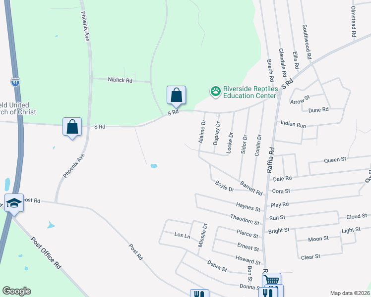 map of restaurants, bars, coffee shops, grocery stores, and more near 51 Barrett Road in Enfield