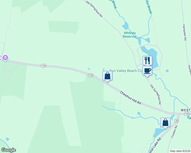 map of restaurants, bars, coffee shops, grocery stores, and more near 95 Chestnut Hill Road in Stafford