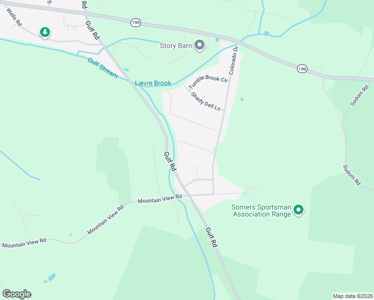 map of restaurants, bars, coffee shops, grocery stores, and more near 11 Fernwood Lane in Somers