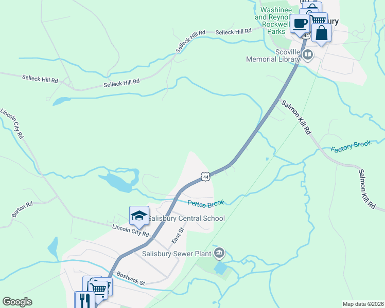 map of restaurants, bars, coffee shops, grocery stores, and more near 177 Main Street in Salisbury