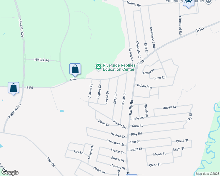 map of restaurants, bars, coffee shops, grocery stores, and more near 7 Locke Drive in Enfield