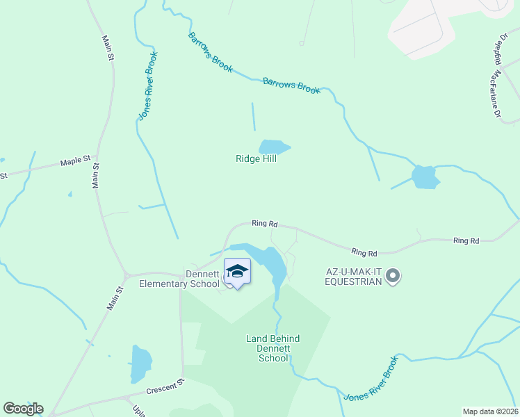 map of restaurants, bars, coffee shops, grocery stores, and more near 49 Ring Road in Plympton