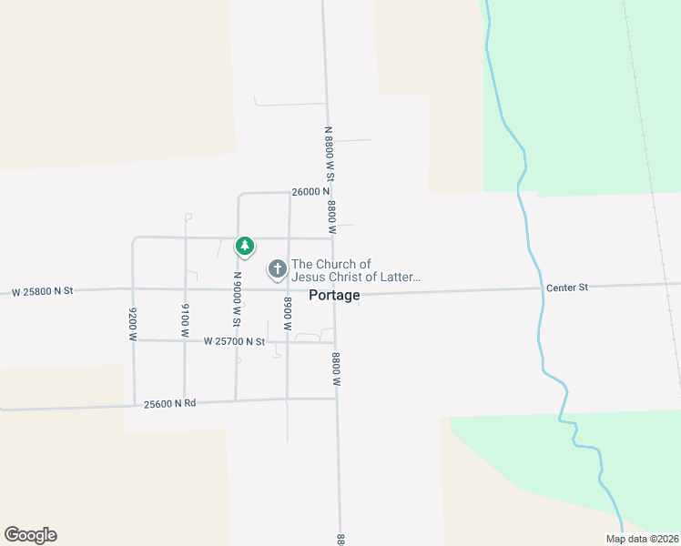 map of restaurants, bars, coffee shops, grocery stores, and more near 25840 North 8800 West Street in Portage