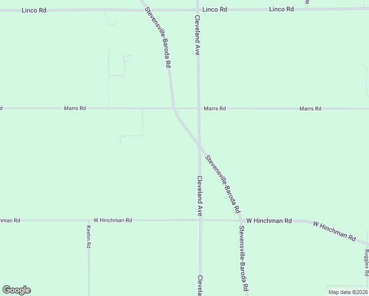 map of restaurants, bars, coffee shops, grocery stores, and more near 7808 Stevensville-Baroda Road in Stevensville