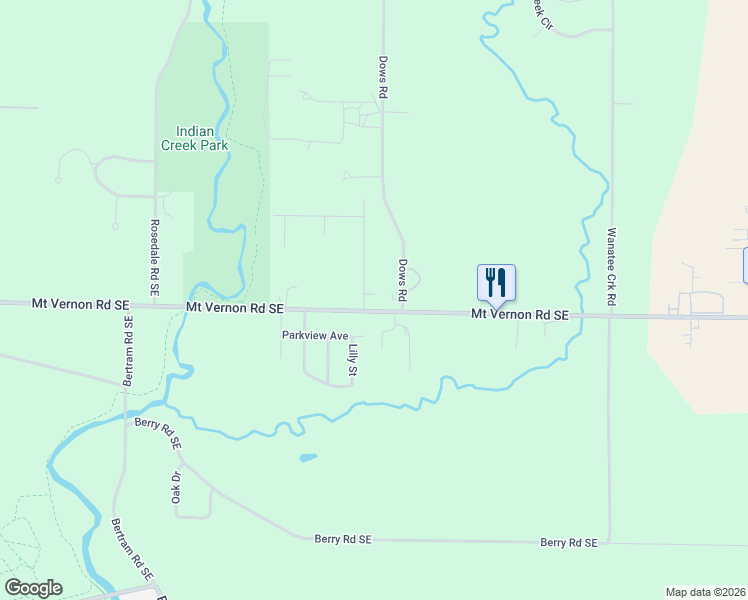 map of restaurants, bars, coffee shops, grocery stores, and more near 993 Eastern Drive in Cedar Rapids