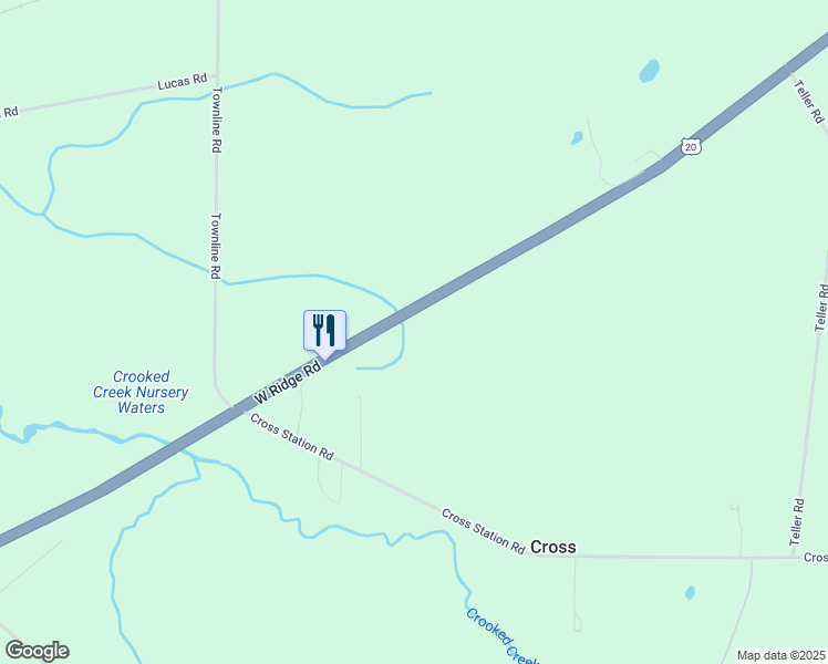 map of restaurants, bars, coffee shops, grocery stores, and more near 11301 Ridge Road in Girard