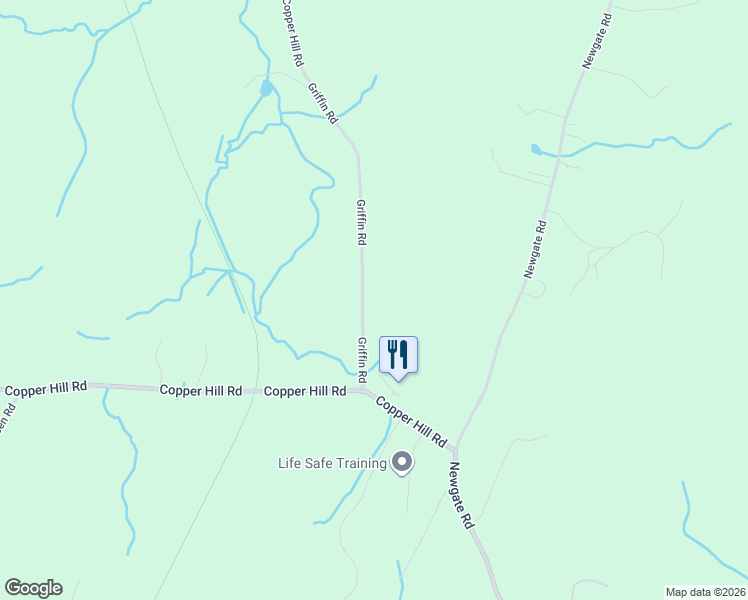 map of restaurants, bars, coffee shops, grocery stores, and more near 34 Griffin Road in East Granby