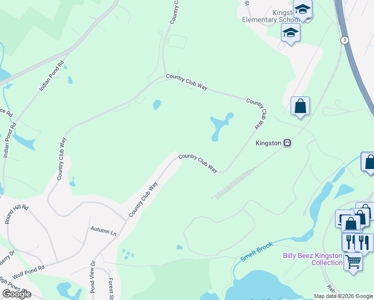 map of restaurants, bars, coffee shops, grocery stores, and more near 300 Country Club Way in Kingston