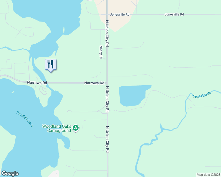 map of restaurants, bars, coffee shops, grocery stores, and more near 651 North Union City Road in Coldwater