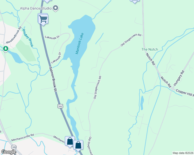 map of restaurants, bars, coffee shops, grocery stores, and more near 79 Old Stagecoach Road in Granby