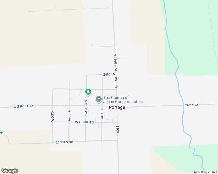map of restaurants, bars, coffee shops, grocery stores, and more near 8850 25900 North in Portage