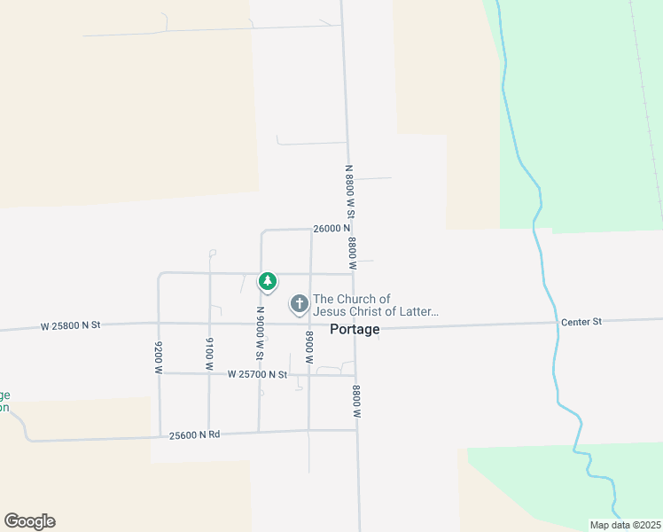 map of restaurants, bars, coffee shops, grocery stores, and more near 8850 25900 North in Portage