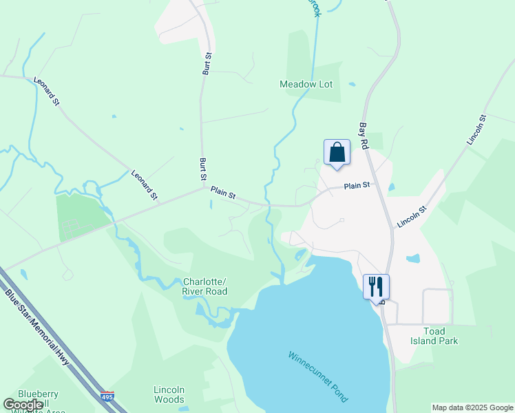 map of restaurants, bars, coffee shops, grocery stores, and more near 257 Plain Street in Norton