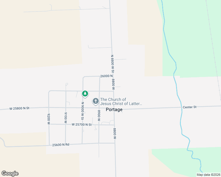 map of restaurants, bars, coffee shops, grocery stores, and more near 8820 25900 North in Portage