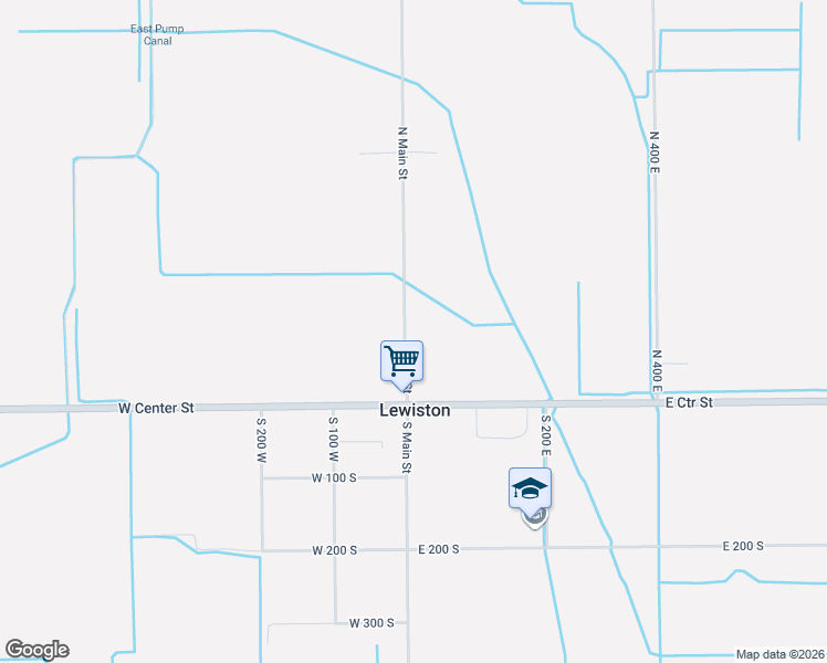 map of restaurants, bars, coffee shops, grocery stores, and more near 90 North Main Street in Lewiston