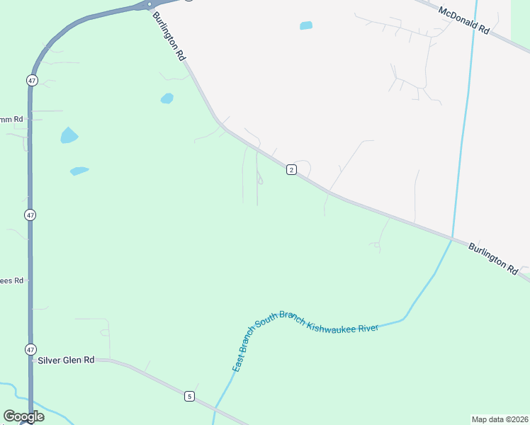 map of restaurants, bars, coffee shops, grocery stores, and more near 43W565 Burlington Road in Elgin