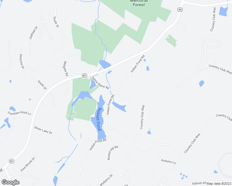 map of restaurants, bars, coffee shops, grocery stores, and more near 5 Russell Pond Road in Kingston