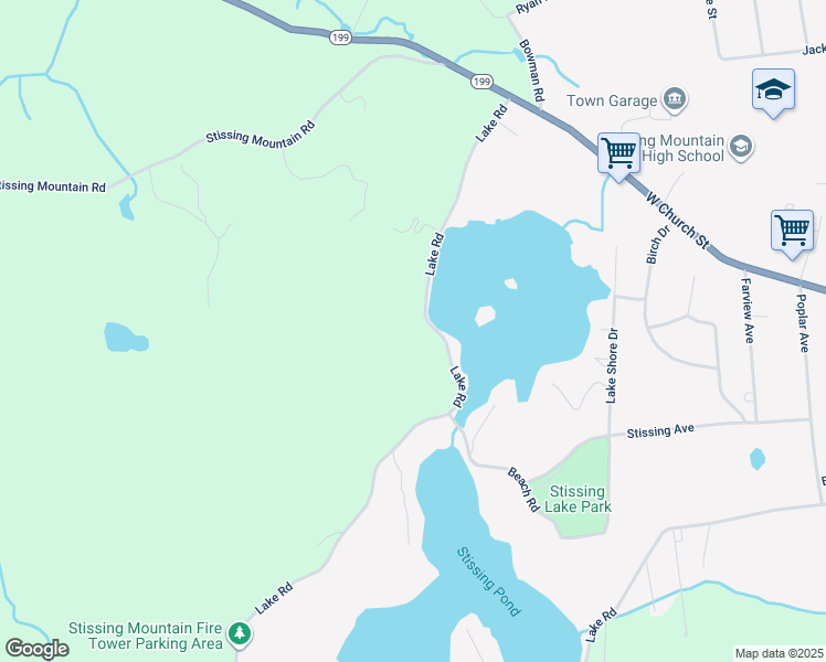 map of restaurants, bars, coffee shops, grocery stores, and more near 525 Lake Road in Pine Plains