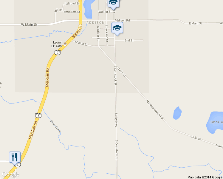 map of restaurants, bars, coffee shops, grocery stores, and more near 6460 Sorby Highway in Addison