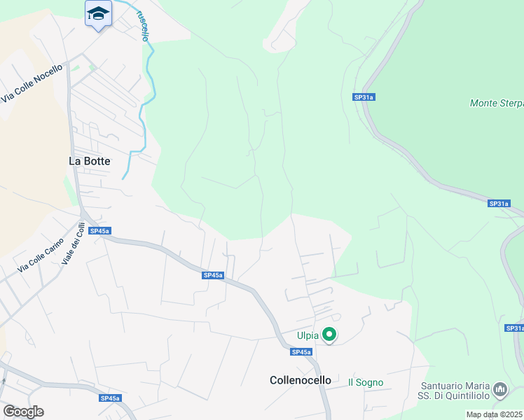 map of restaurants, bars, coffee shops, grocery stores, and more near 12 Via Colle di Mezzo in La Botte
