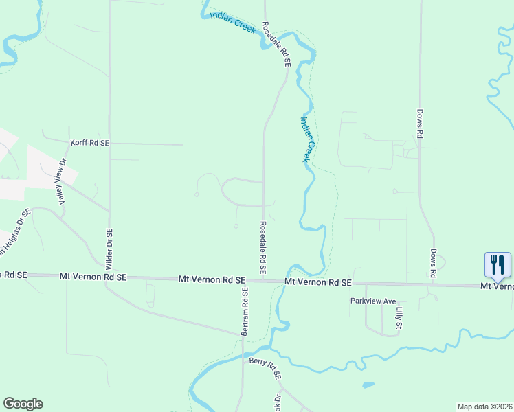 map of restaurants, bars, coffee shops, grocery stores, and more near 909 Rosedale Road Southeast in Cedar Rapids