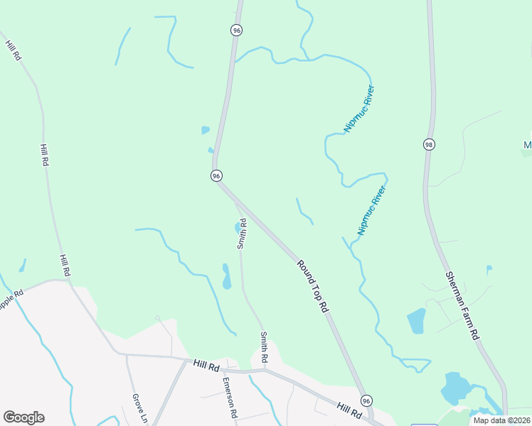 map of restaurants, bars, coffee shops, grocery stores, and more near 409 Round Top Road in Burrillville