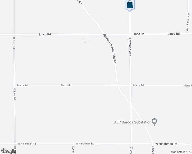 map of restaurants, bars, coffee shops, grocery stores, and more near 1945 Marrs Road in Stevensville