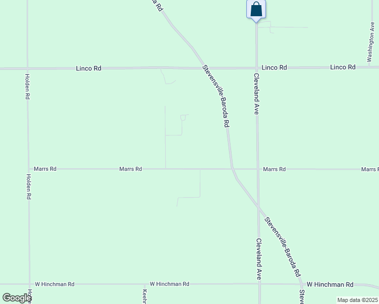 map of restaurants, bars, coffee shops, grocery stores, and more near 1945 Marrs Road in Stevensville