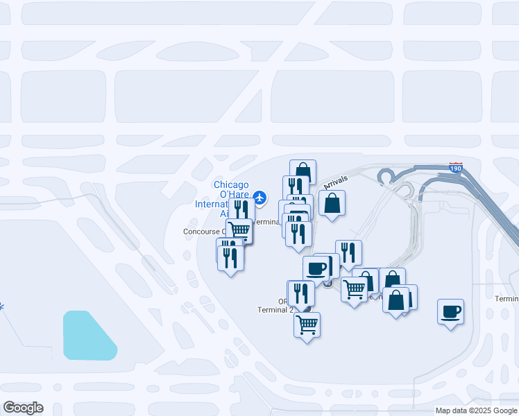map of restaurants, bars, coffee shops, grocery stores, and more near 10000 West Balmoral Avenue in Chicago
