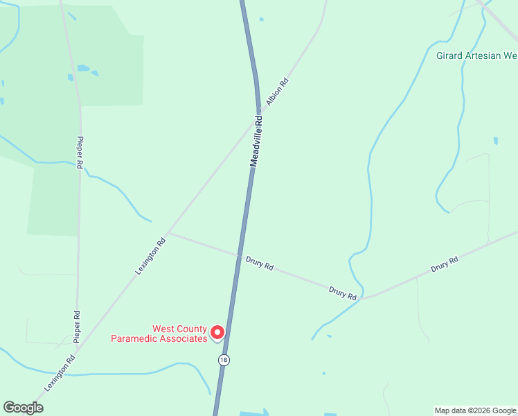 map of restaurants, bars, coffee shops, grocery stores, and more near 6305 Meadville Rd in Girard