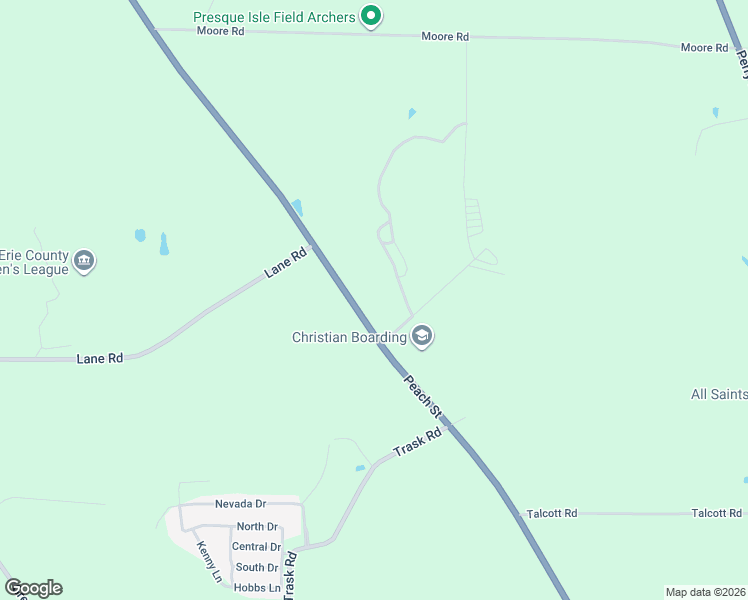 map of restaurants, bars, coffee shops, grocery stores, and more near 11073 U.S. 19 in Waterford