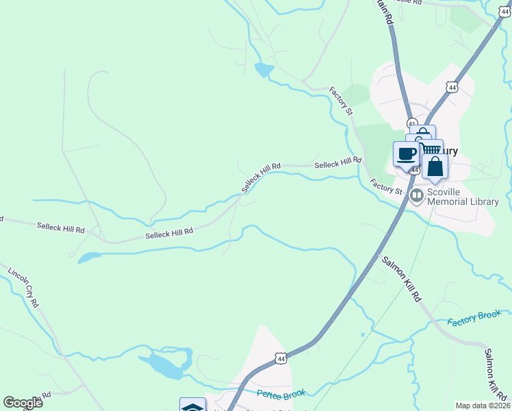 map of restaurants, bars, coffee shops, grocery stores, and more near 69 Selleck Hill Road in Salisbury