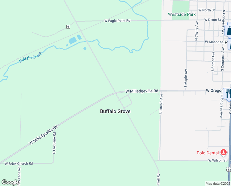 map of restaurants, bars, coffee shops, grocery stores, and more near South Galena Trail Road in Polo