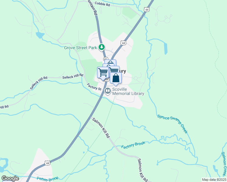 map of restaurants, bars, coffee shops, grocery stores, and more near 10 Academy Street in Salisbury