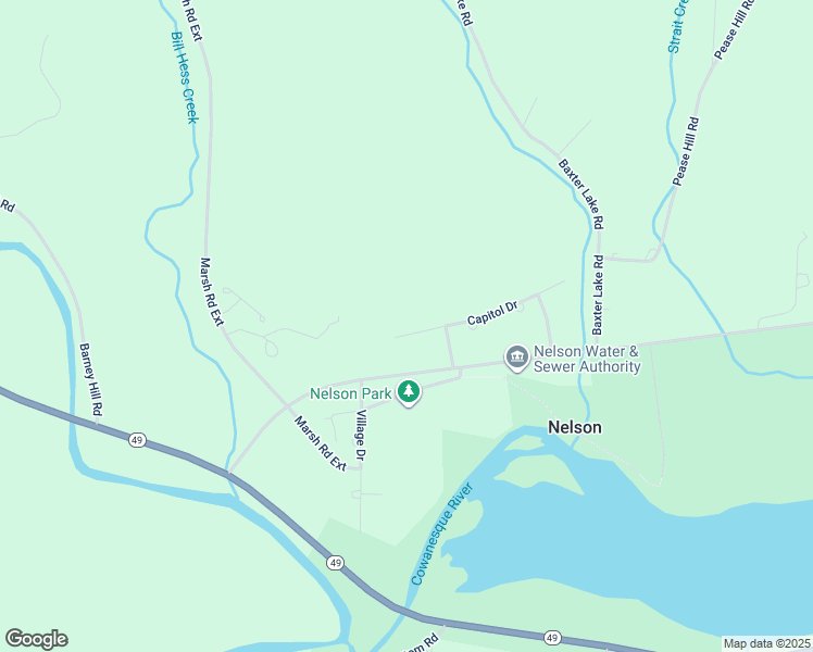 map of restaurants, bars, coffee shops, grocery stores, and more near 16 Capital Drive in Tioga